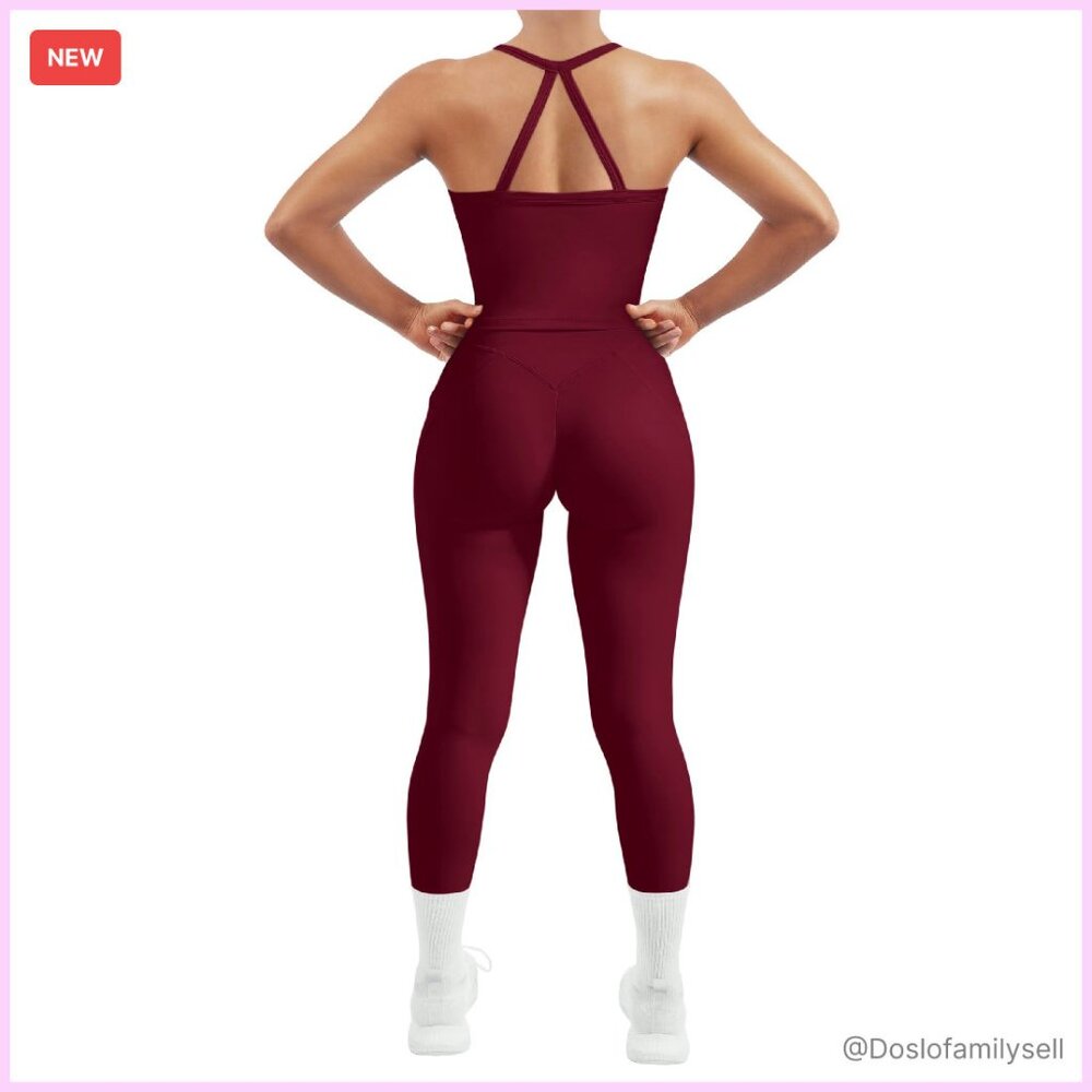 Compression Workout Set Tummy Control Leggings Ha… - image 1